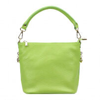 Kožená geantă de mână Patrizia 419-040 GOLD - verde