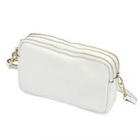 Kožená geantă de mână Luka 26-088 DOLLARO - alb