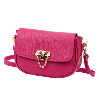 Kožená geantă de mână Luka 26-125 DOLLARO - magenta